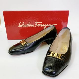 サルヴァトーレフェラガモ(Salvatore Ferragamo)の3106 美品 サルヴァトーレ フェラガモ パンプス ヒール 4.5 22cm(ハイヒール/パンプス)