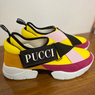 エミリオプッチ(EMILIO PUCCI)のEMILIO PUCCI（エミリオ・プッチ）　イエローマルチロゴ　スニーカー(スニーカー)