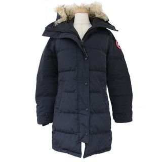 カナダグース(CANADA GOOSE)のCANADA GOOSE カナダグース ダウン コート ロング ブラック 黒 M ミドル丈 フード ファー MACKENZIE PARKA マッケンジー アウター ジャケット シンプル カジュアル ブランド 防寒【レディース】【中古】(ダウンジャケット)