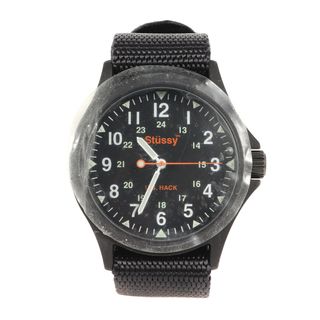 ステューシー(STUSSY)の新品 STUSSY ステューシー 00s ハックウォッチ ミリタリー 腕時計 2003年モデル HACK watch ブラック 黒 日本製 ストリート ブランド【メンズ】(腕時計(アナログ))