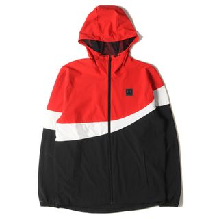 アンダーアーマー(UNDER ARMOUR)のUNDER ARMOUR アンダー アーマー ジャケット サイズ:L 21AW ラインデザイン メッシュ ウーブンジャケット ナイロン パーカー トレーニング ネイビー ホワイト レッド アウター ブルゾン 上着【メンズ】【中古】(ナイロンジャケット)