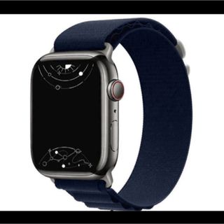 新品　Apple Watchベルト 42/44/49MM ミッドナイトブルー(ラバーベルト)