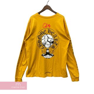 クロムハーツ(Chrome Hearts)のCHROME HEARTS×MATTY BOY 2019SS PPO Mustard LS Tee クロムハーツ×マッティボーイ マスタードロングスリーブTシャツ 長袖カットソー ロンT プリント Call me マスタード サイズXL 【240221】【中古-B】【me04】(Tシャツ/カットソー(半袖/袖なし))