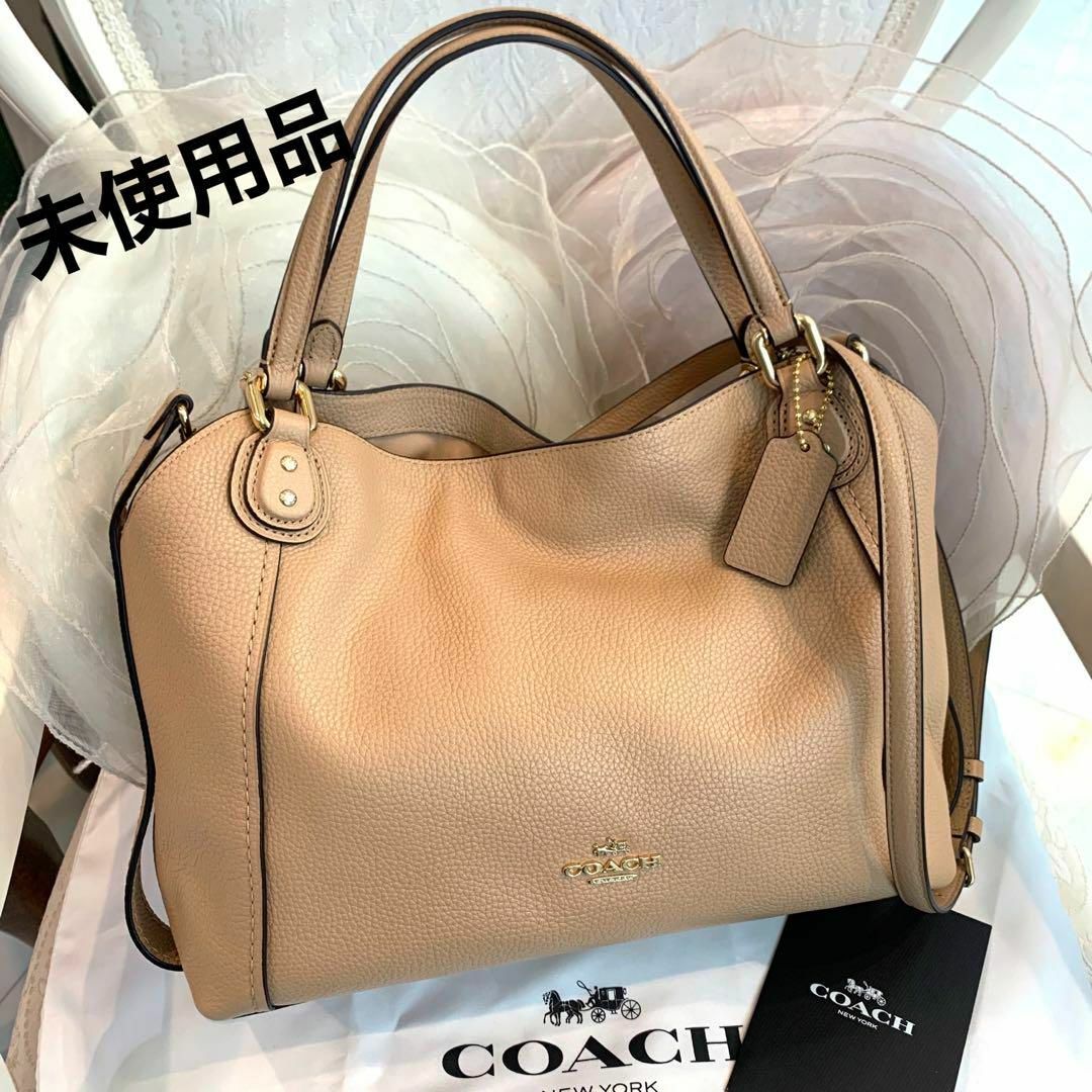 COACH(コーチ)の☆未使用品☆COACH イーディー 2WAYバッグ ベージュ 57124 レディースのバッグ(ショルダーバッグ)の商品写真