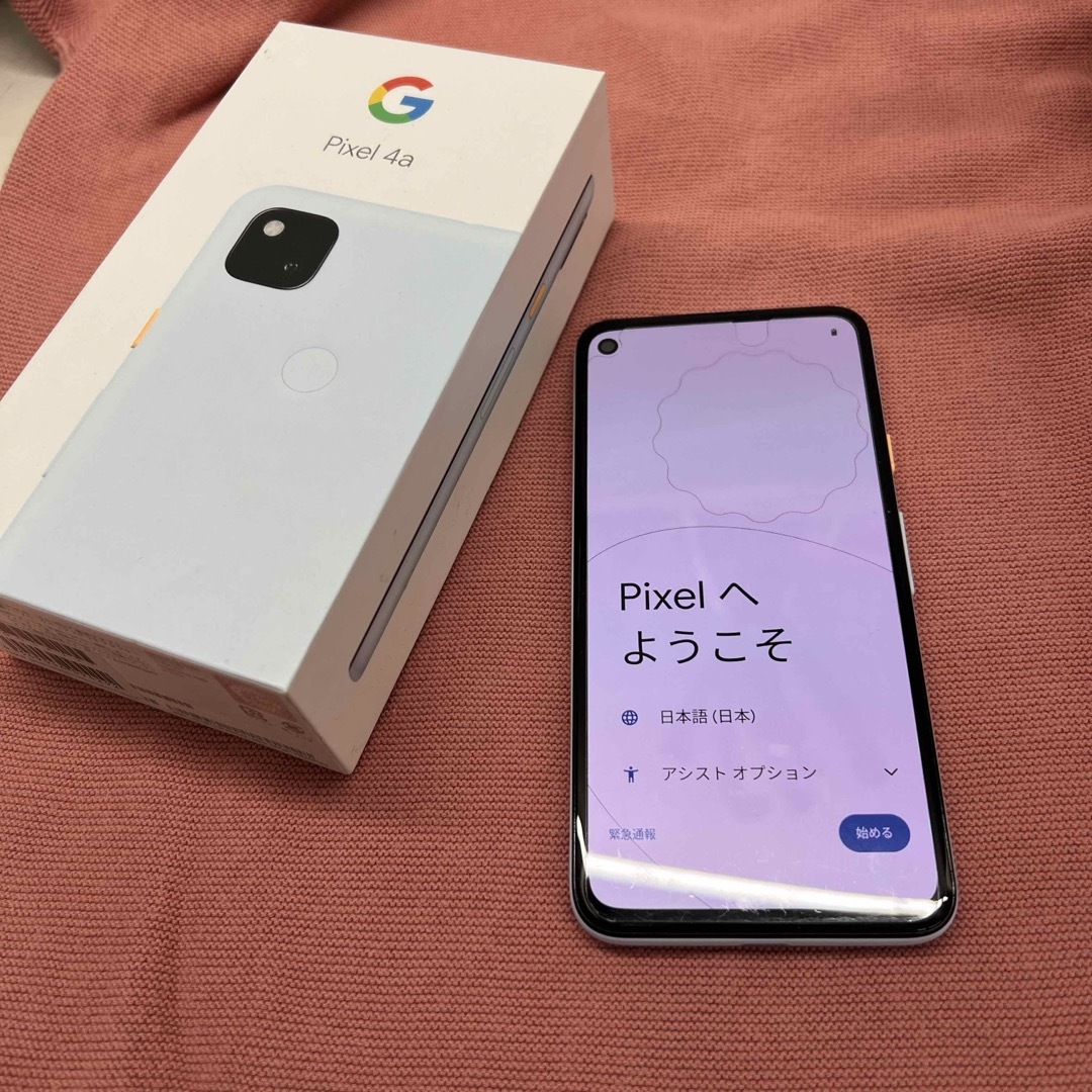 Google Pixel(グーグルピクセル)の専用★ Google Pixel 4a 128GB Barely Blue 中古 スマホ/家電/カメラのスマートフォン/携帯電話(スマートフォン本体)の商品写真