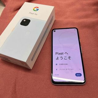 グーグルピクセル(Google Pixel)の専用★ Google Pixel 4a 128GB Barely Blue 中古(スマートフォン本体)