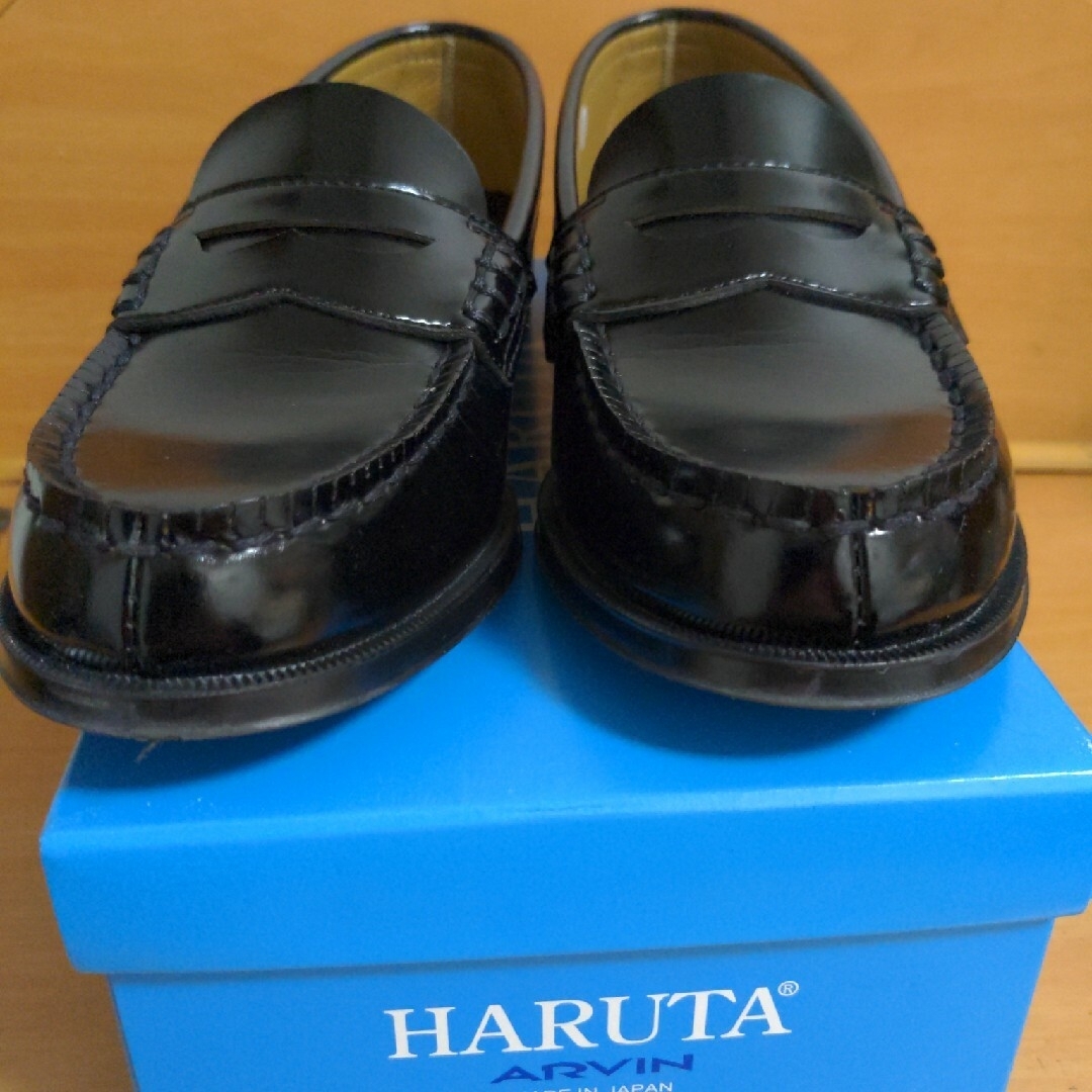 HARUTA(ハルタ)の専用！HARUTA　ハルタ　ローハー　学生靴　黒24cmEE レディースの靴/シューズ(ローファー/革靴)の商品写真