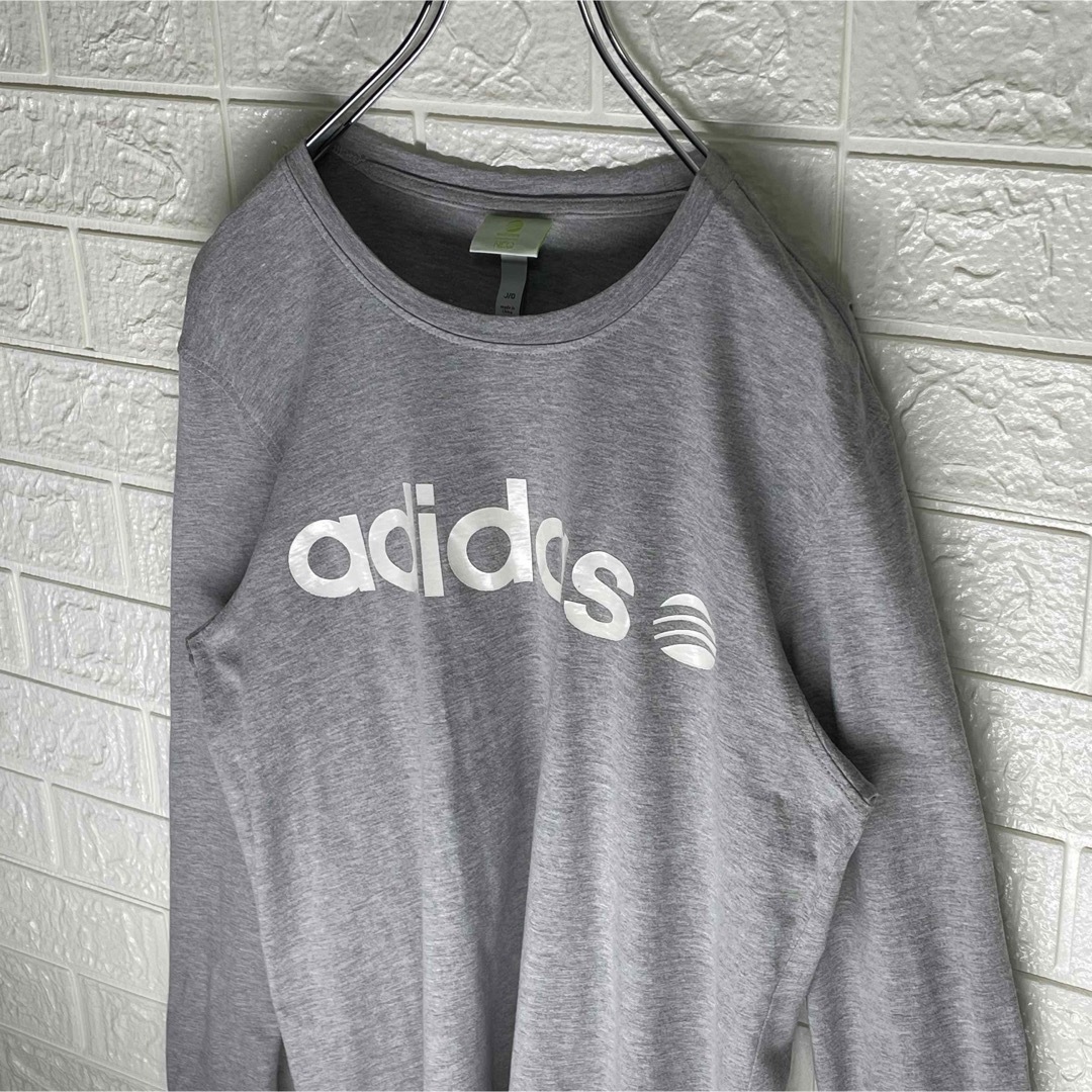 adidas(アディダス)のアディダスネオ　長袖カットソー　グレー　XLサイズ メンズのトップス(Tシャツ/カットソー(七分/長袖))の商品写真