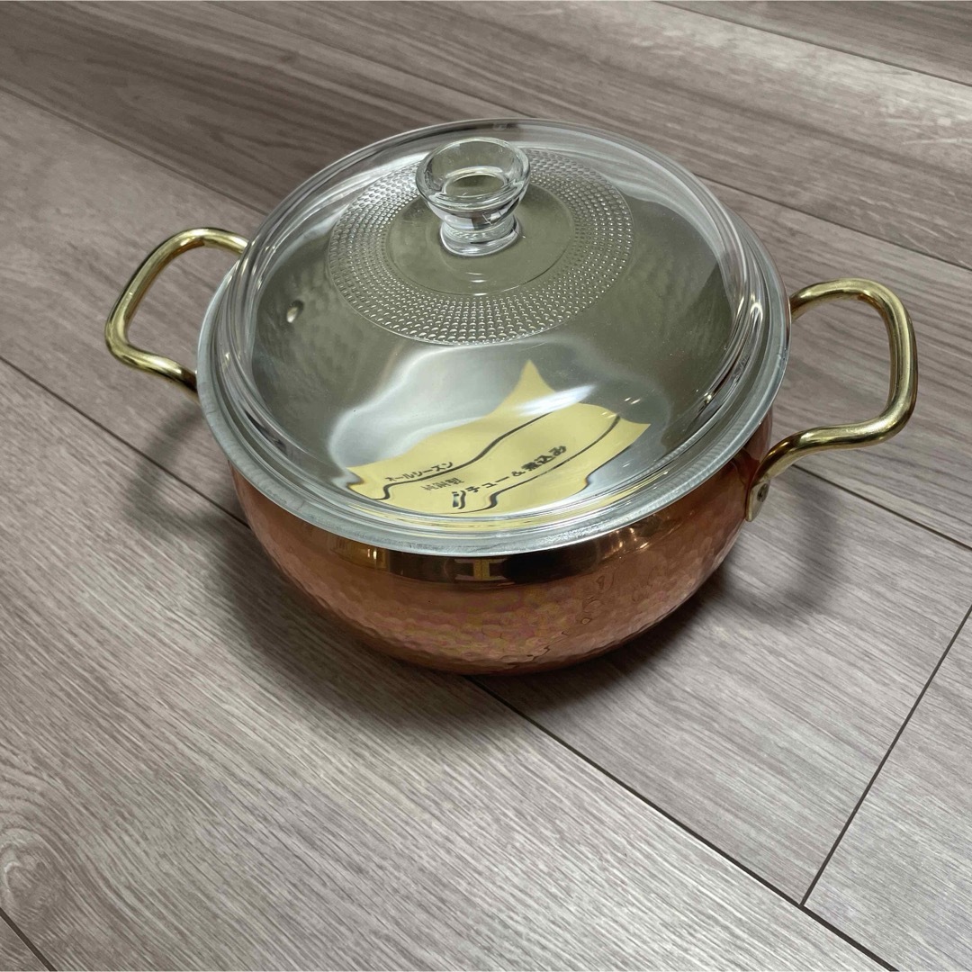 純銅鍋　両手鍋 インテリア/住まい/日用品のキッチン/食器(鍋/フライパン)の商品写真