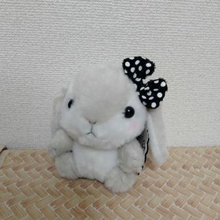 ぽてうさ　ろっぴー　キーホルダー　モノトーン(ぬいぐるみ)