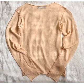 ザラ(ZARA)のほぼ新品★ZARA シアートップス　ニット　Sサイズ(ニット/セーター)