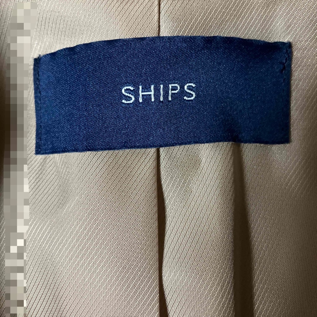 SHIPS(シップス)のSHIPS レディース　ノーカラーコート　38 レディースのジャケット/アウター(ロングコート)の商品写真