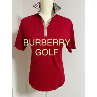 BURBERRY - バーバリーゴルフ ポロシャツ レッド サイズ2 半袖の通販