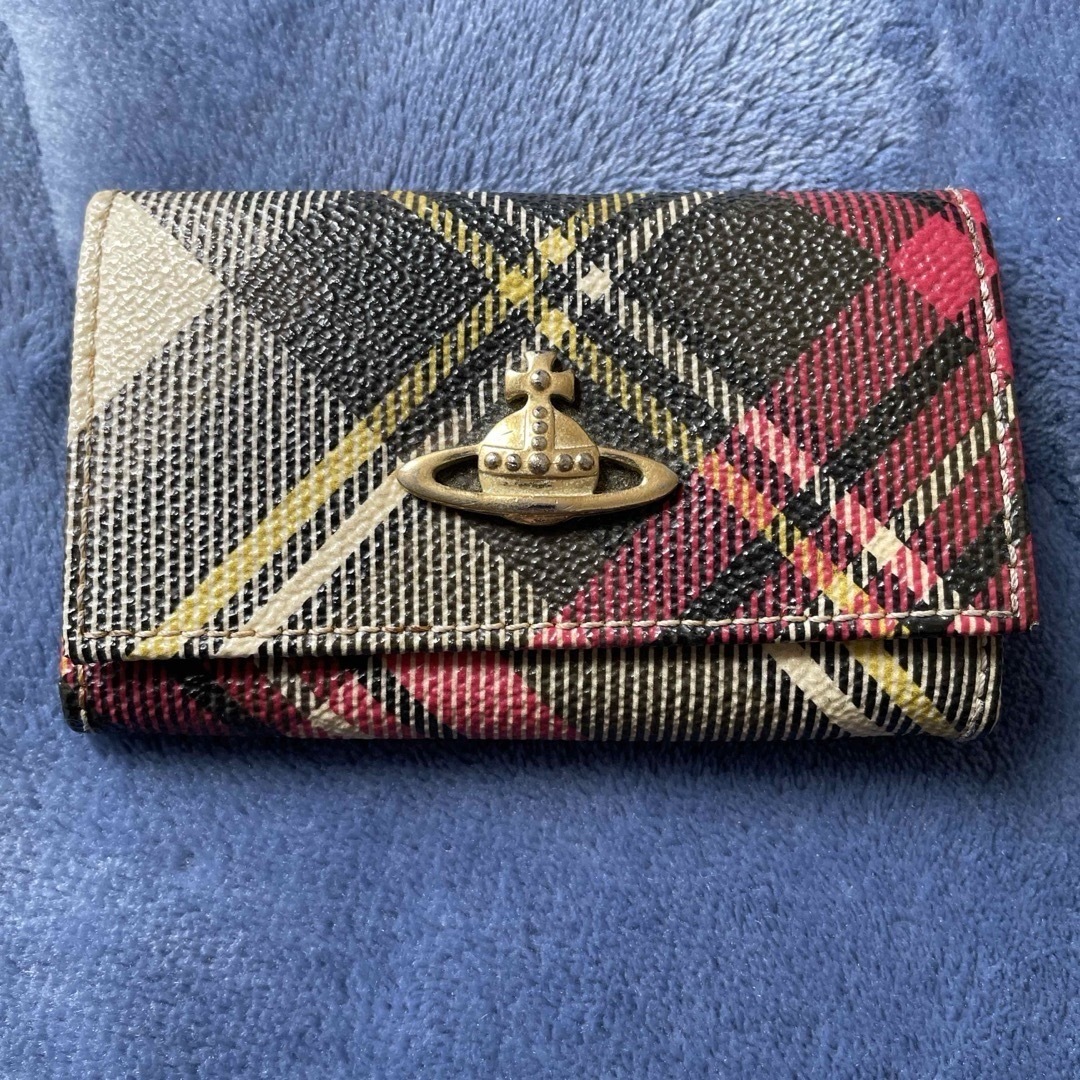 Vivienne Westwood(ヴィヴィアンウエストウッド)のヴィヴィアン　キーケース　チェック柄　中古 レディースのファッション小物(キーケース)の商品写真