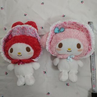 マイメロディ(マイメロディ)のMy Melody ぬいぐるみ 双子 サンリオ マイメロディ マイメロ ピンク赤(キャラクターグッズ)