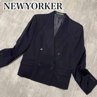 ニューヨーカー(NEWYORKER)のNEWYORKER ブレザーダブルボタン　ジャケット　ネイビー　紺ブレ Lサイズ(テーラードジャケット)