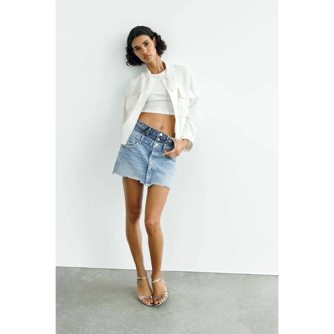ZARA - ZARA デニム TRF ミニスカート Mサイズ ブルーの通販 by ZARA - ZARA デニム TRF ミニスカート Mサイズ ブルーの通販 by