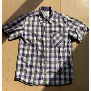 BOYCOTT - ボイコット　紫チェック半袖シャツ