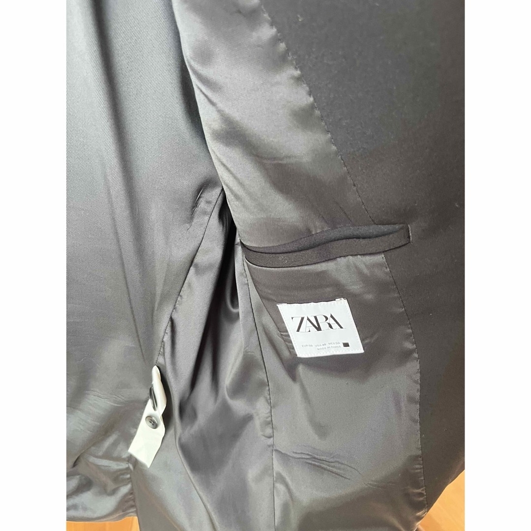 ZARA(ザラ)の【断捨離様専用】ZARA テーラードジャケット　ブラック メンズのジャケット/アウター(テーラードジャケット)の商品写真