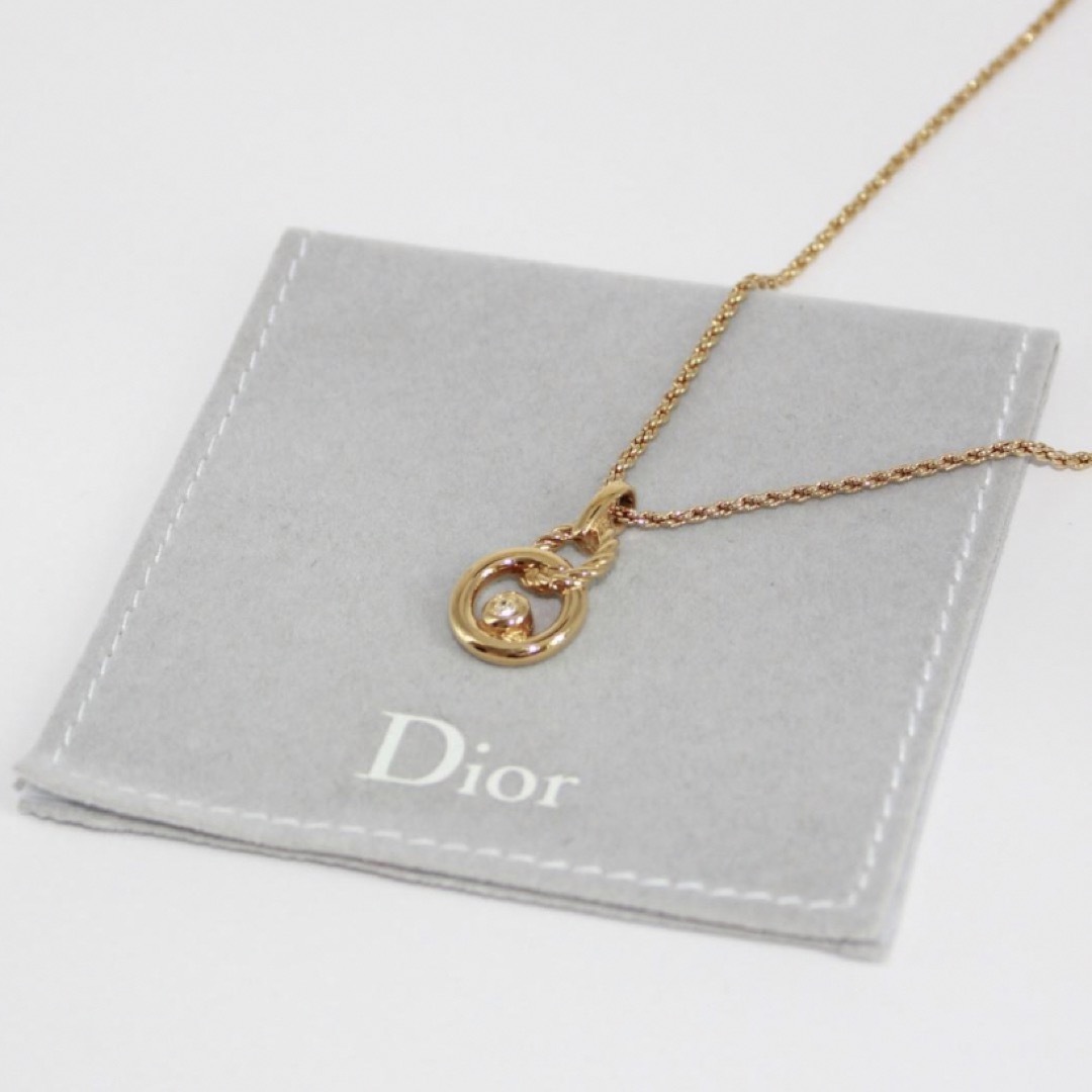 Christian Dior クリスチャンディオール ストーン ネックレス