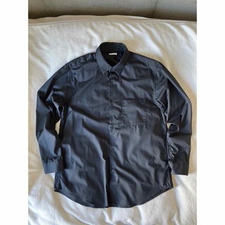 ジーユー(GU)のGU ブロードリラックスフィットシャツ ブラック L ジーユー ユニクロ(シャツ)