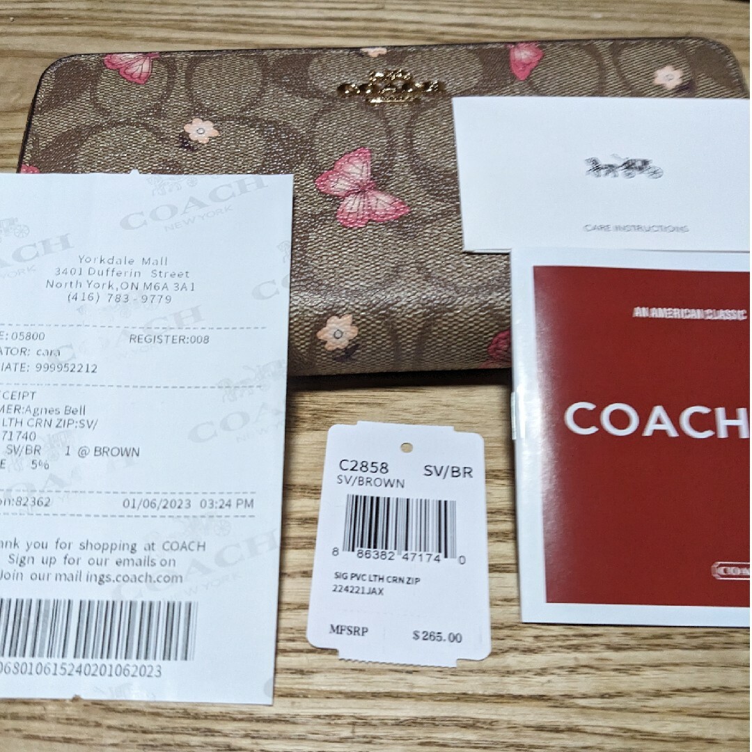 COACH(コーチ)のCOACH 長財布　シグネチャーバタフライ レディースのファッション小物(財布)の商品写真