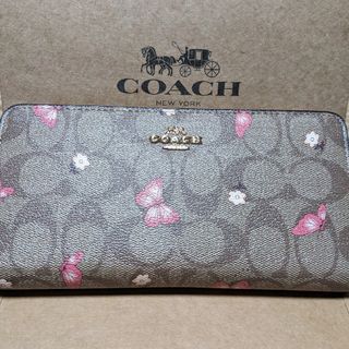 コーチ(COACH)のCOACH 長財布　シグネチャーバタフライ(財布)