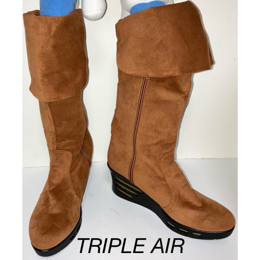 TRIPLE AIR ロングブーツ スエード♡2way 未使用訳ありトリプルエア レディースの靴/シューズ(ブーツ)の商品写真