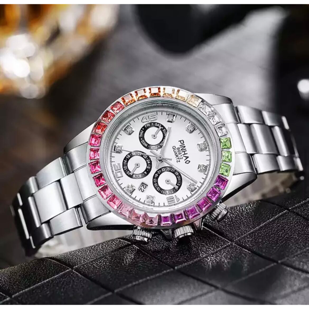かわいい　クロノグラフ　おしゃれ　腕時計 レディースのファッション小物(腕時計)の商品写真