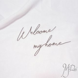 ワイヤーアート Welcome my home 【 ブラウン 】(インテリア雑貨)