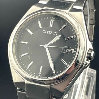 シチズン(CITIZEN)のc251【シチズン】エコドライブ 黒 時計 ビジネス シンプル サテン シルバー(腕時計(アナログ))