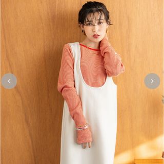 シマムラ(しまむら)の新品レディース　ジャンパースカート（megumi） Lサイズ(ロングワンピース/マキシワンピース)