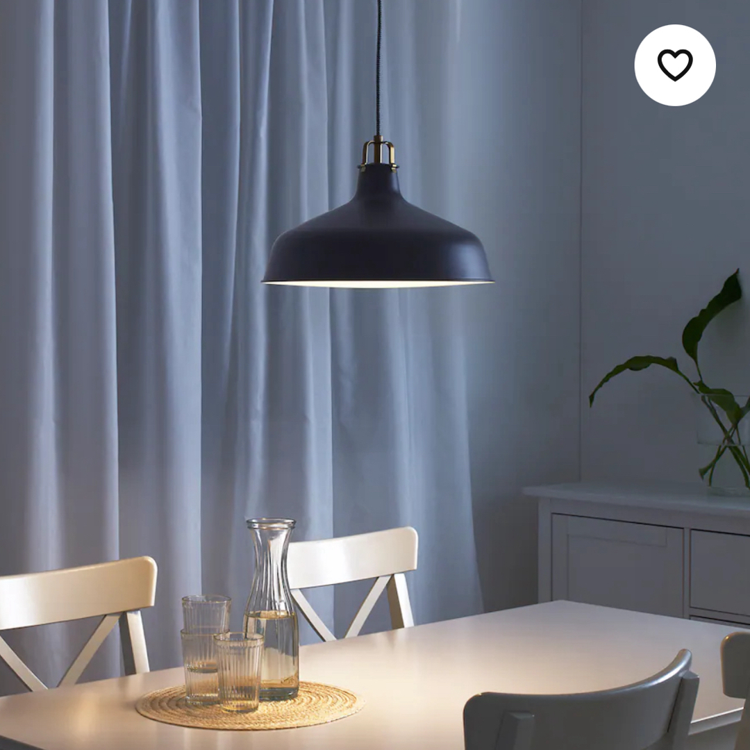 IKEA(イケア)のIKEA RANARP ラーナルプ ペンダントランプ　ブラック　38 cm インテリア/住まい/日用品のライト/照明/LED(天井照明)の商品写真