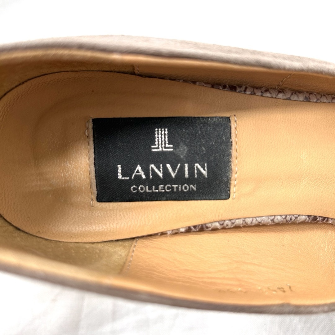 LANVIN(ランバン)の【美品】ランバンコレクション　スウェードパンプス　パイソンハラコ　アーモンドトゥ レディースの靴/シューズ(ハイヒール/パンプス)の商品写真