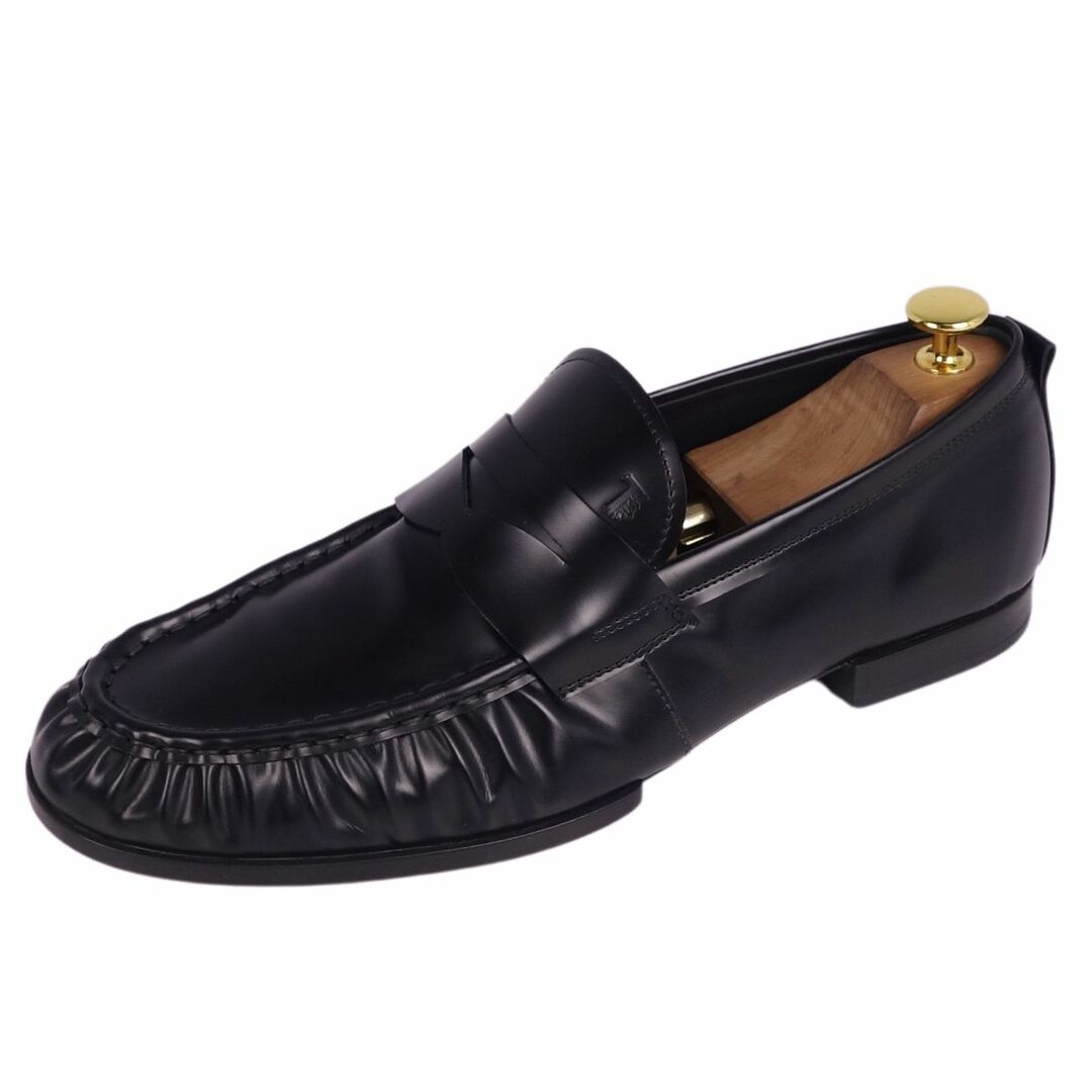 TOD'S(トッズ)の美品 トッズ TOD'S ローファー モカシン コインローファー カーフレザー シューズ メンズ 7.5(26.5cm相当) ブラック メンズの靴/シューズ(ドレス/ビジネス)の商品写真
