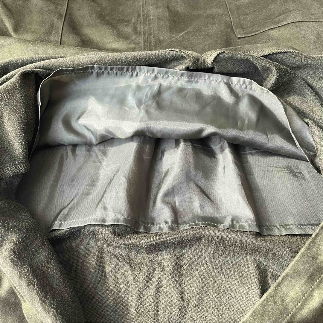 【美品】フリーサイズ カーキ 緑 スカート ロングスカート コーデュロイ レディースのスカート(ロングスカート)の商品写真