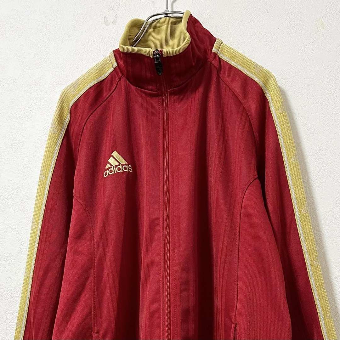 adidas(アディダス)の00s★adidas/アディダス★ジャージ★トラックジャケット★レッド/赤黄★L メンズのトップス(ジャージ)の商品写真