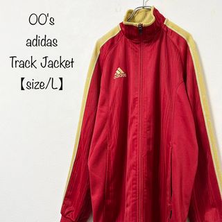 アディダス(adidas)の00s★adidas/アディダス★ジャージ★トラックジャケット★レッド/赤黄★L(ジャージ)