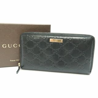 グッチ(Gucci)のグッチ　シマライン　GGエンボスレザー　　長財布　ブラック系　　18679604(財布)