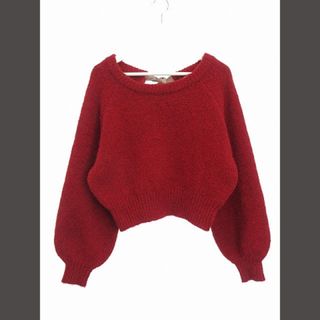 アザー(other)のHer lip to Back Ribbon Knit Pullover 赤(ニット/セーター)