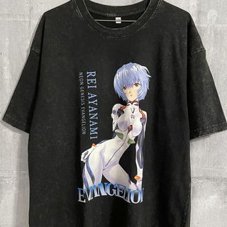 L 綾波レイ　エヴァンゲリオン　Tシャツ　アニメ　漫画　アスカ　映画　原宿(Tシャツ/カットソー(半袖/袖なし))