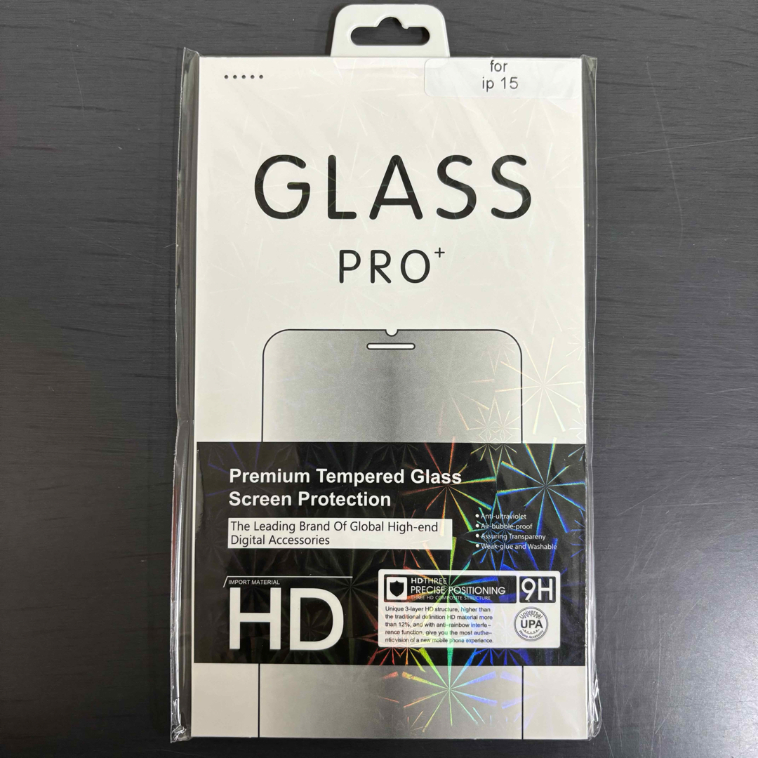 iPhone15 強化ガラス フィルム スマホ/家電/カメラのスマホアクセサリー(保護フィルム)の商品写真