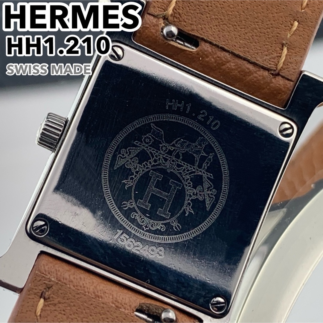 [美品] HERMES エルメス Hウォッチ HH1.210腕時計 新品電池