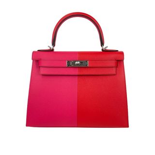 エルメス(Hermes)の新品未使用 HERMES エルメス Kelly28 casaque ケリー28 カザック Rouge de coeur/Rose extreme/Bleu zanzibar ルージュデクール/ローズエクストリーム/ブルーザンジバル Epsom エプソン PHW シルバー金具 Z刻 2wayバッグ ショルダーバッグ(ショルダーバッグ)