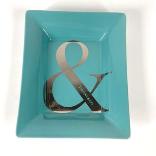 ティファニー(Tiffany & Co.)のティファニー TIFFANY&Co. ＆ロゴ アッシュトレイ ヴィドポシェ インテリア ジュエリートレイ トレー 灰皿 陶器 ブルー 未使用(灰皿)