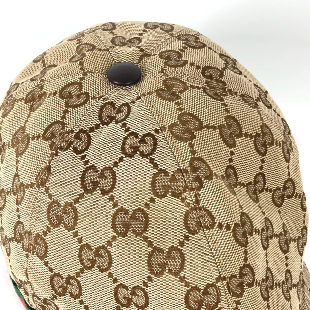 Gucci(グッチ)のグッチ GUCCI GG 200035 シェリーライン 帽子 キャップ帽 ベースボール キャップ ポリエステル ベージュ 美品 メンズの帽子(キャップ)の商品写真
