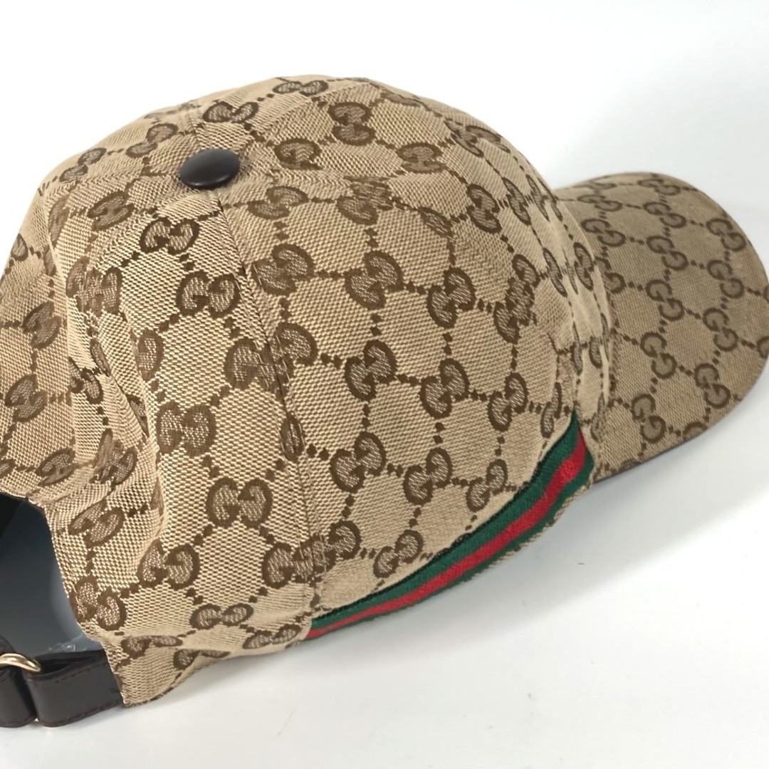 Gucci(グッチ)のグッチ GUCCI GG 200035 シェリーライン 帽子 キャップ帽 ベースボール キャップ ポリエステル ベージュ 美品 メンズの帽子(キャップ)の商品写真