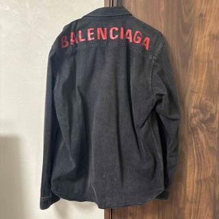 Balenciaga - バレンシアガ　デニムジャケット　バックロゴ　シャツ