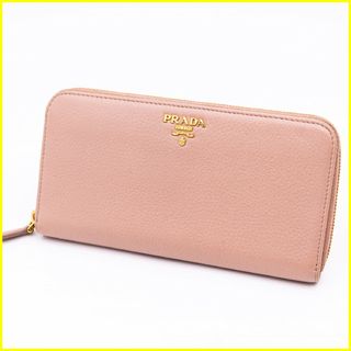 プラダ(PRADA)の★美品★ [ギャラ付] プラダ 長財布 ラウンドファスナー ピンク(財布)