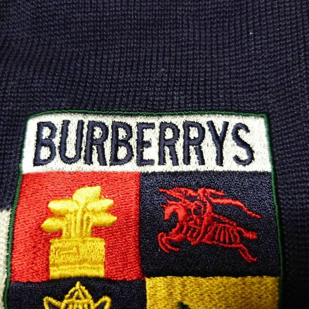 BURBERRY(バーバリー)の90s BURBERRYS　ビッグロゴ刺繍　ニットベスト　バーバリーズ　古着 メンズのトップス(ベスト)の商品写真